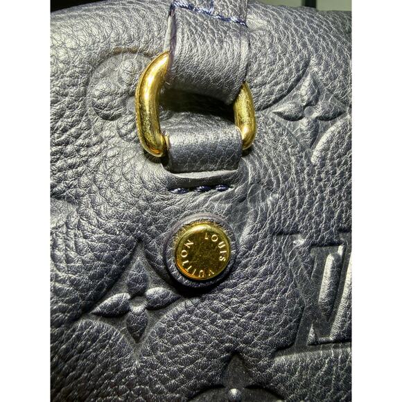 Louis Vuitton Monogram Empreinte Satchel Navy Leather Gold Hardware – Large - Picture 13 of 13